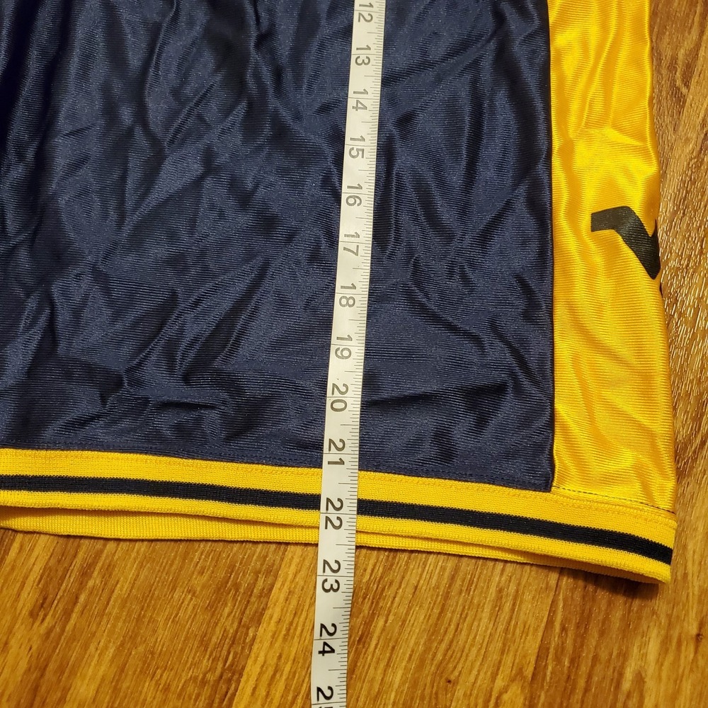 Vintage 90s‎ West Virginia Mountaineers Shorts Men XL Blue Shiny Dazzle IZAW - Picture 5 of 7
